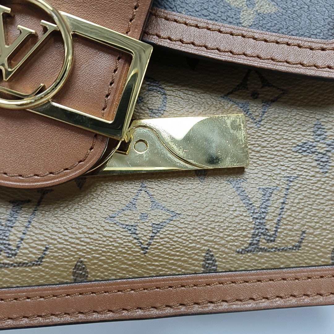 DAUPHINE Mini Monogram Coated Canvas Brown