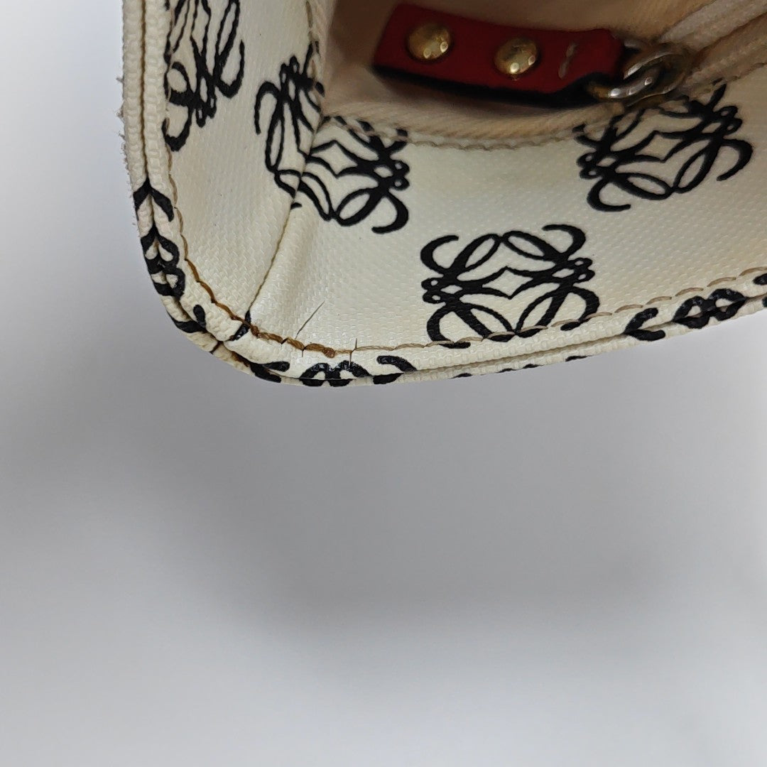Monogram Coated Canvas Tote Bag Beige