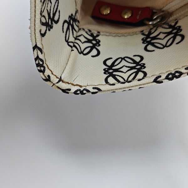 Monogram Coated Canvas Tote Bag Beige