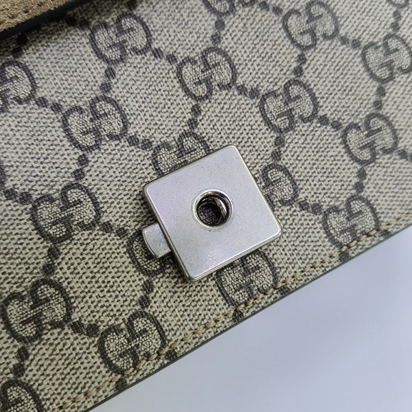 Dionysus Mini Monogram Coated Canvas Beige