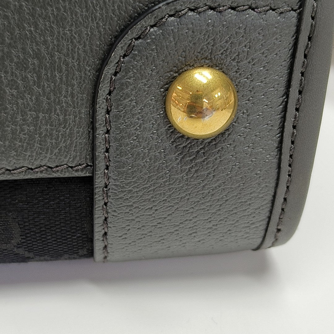 Monogram Canvas Shoulder Bag Black