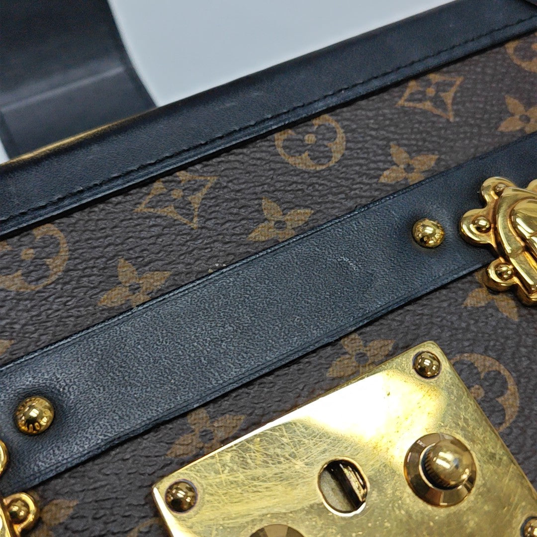 PETITE MALLE Monogram Coated Canvas Brown