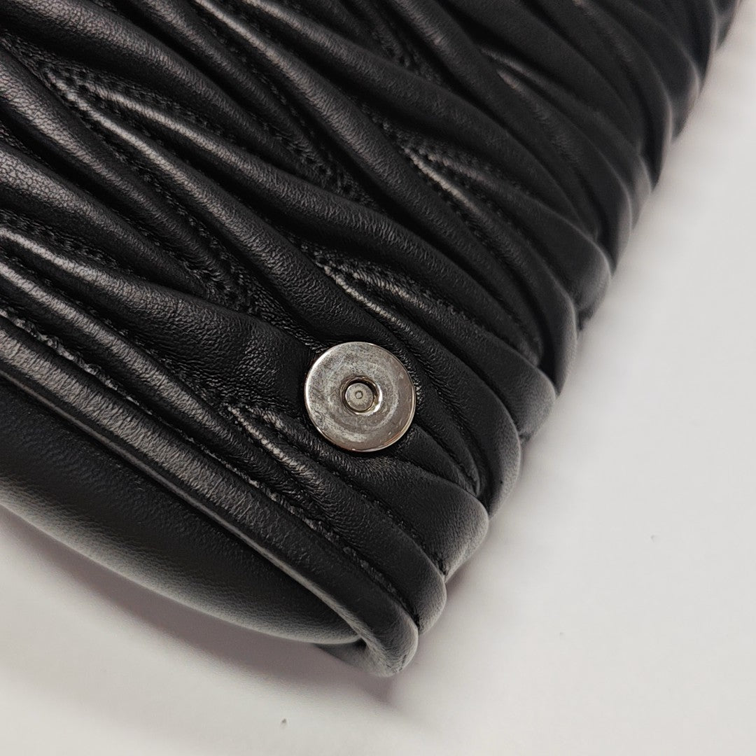 Matelassé Quilted Lambskin Black