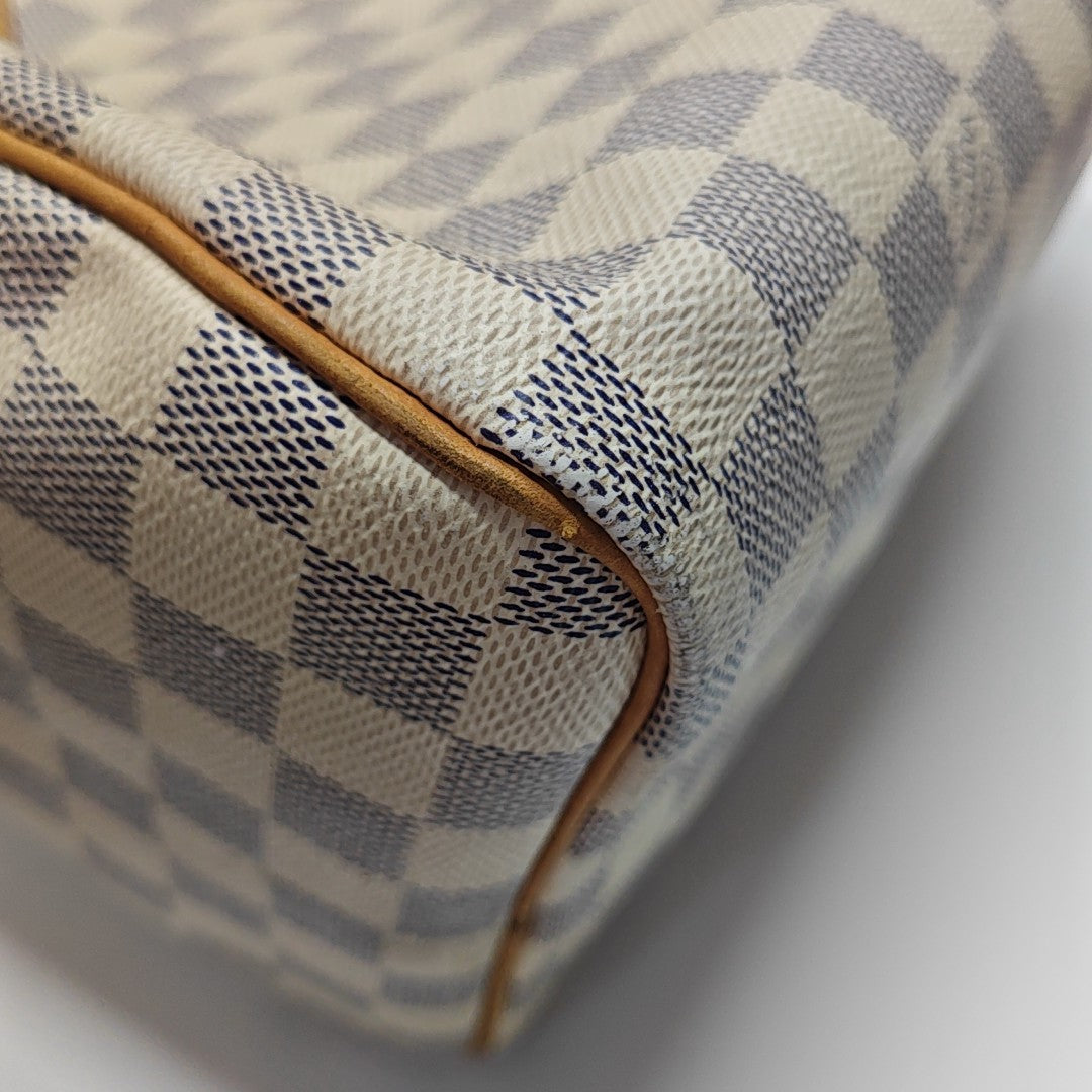 SPEEDY 30 Damier Azur Coated Canvas White