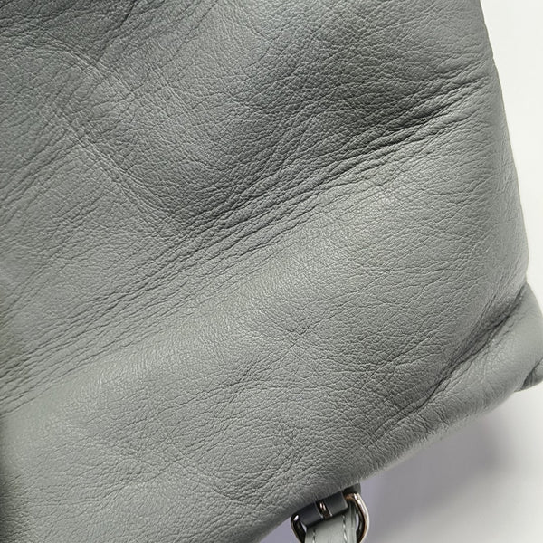Quilted Calfskin Backpack Gray