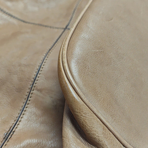 Calfskin Top Handle Bag Brown