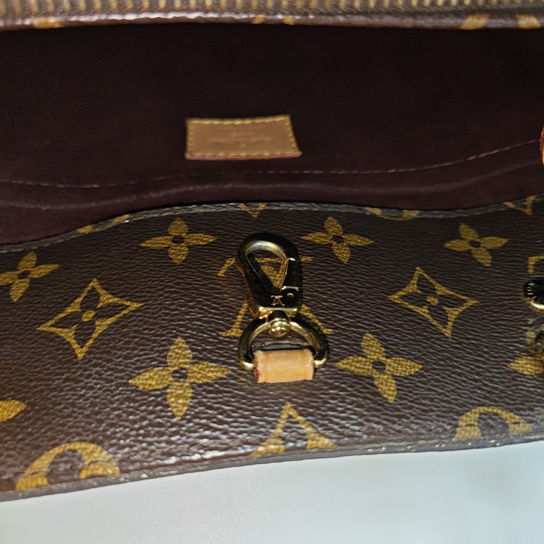 MONTAIGNE MM Monogram Coated Canvas Brown