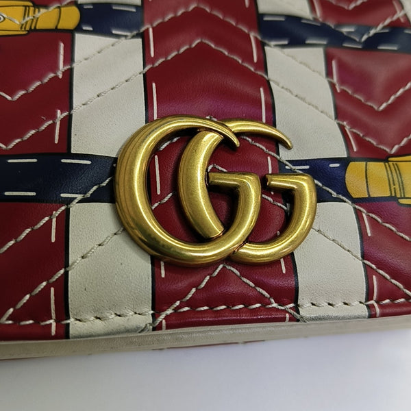 GG Marmont Mini Calfskin Multicolor Wallet