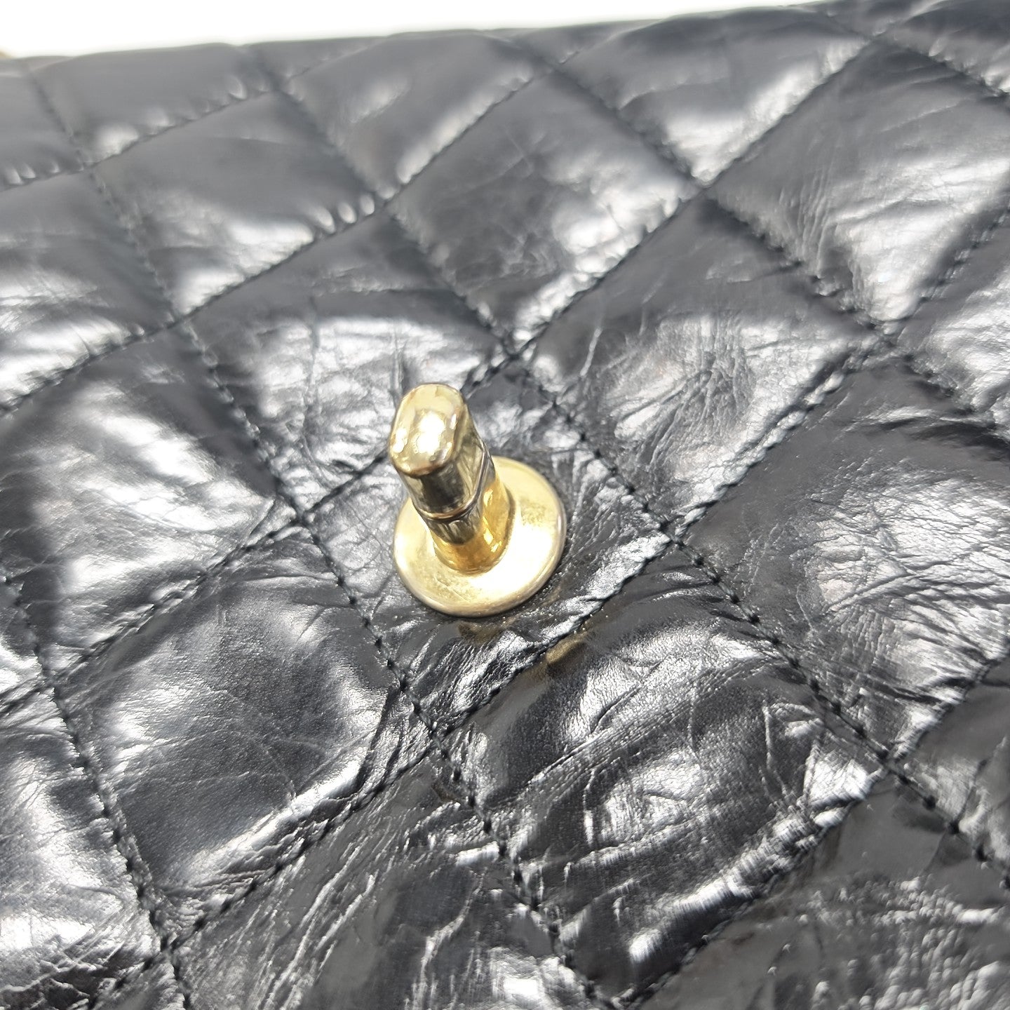 Quilted Calfskin Shoulder Bag Black
