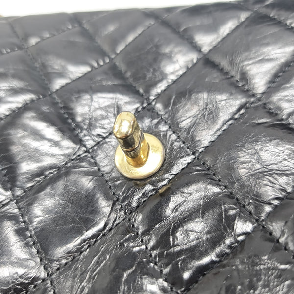 Quilted Calfskin Shoulder Bag Black