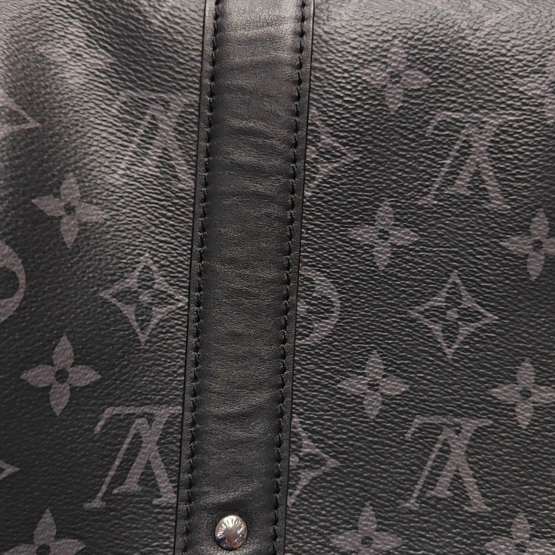 KEEPALL 25 Monogram Coated Canvas Black