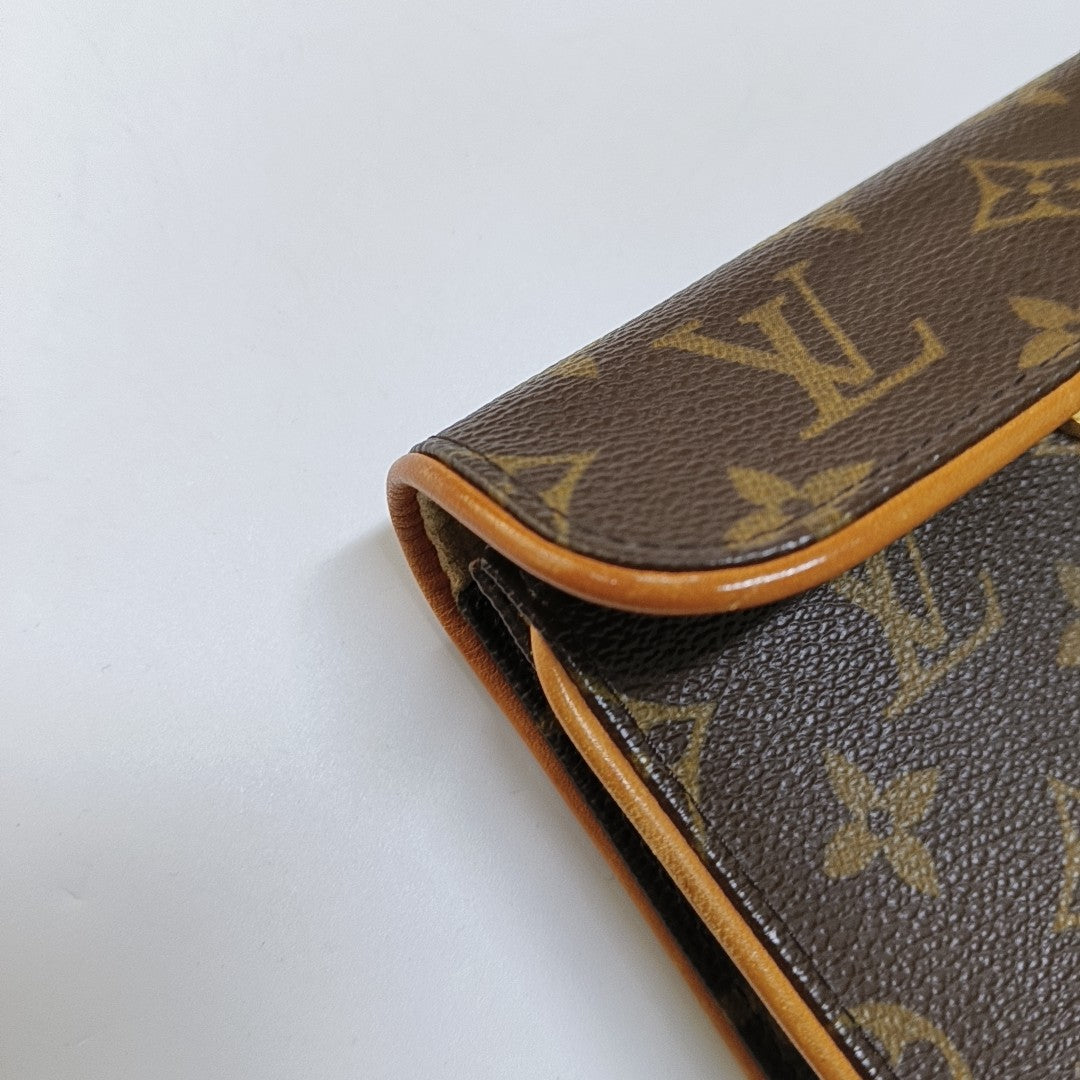 FLORENTINE Monogram Coated Canvas Brown