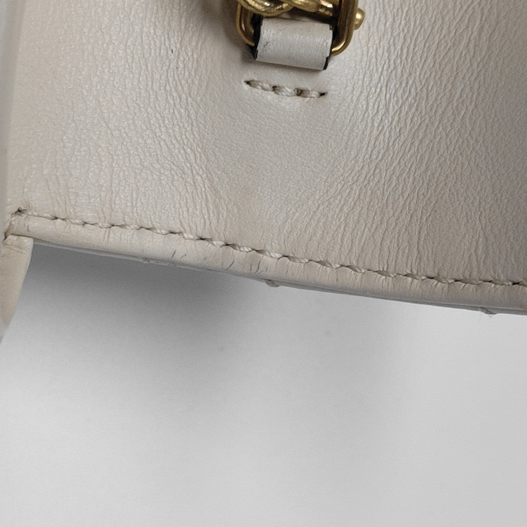 GG Marmont Mini Quilted Calfskin White