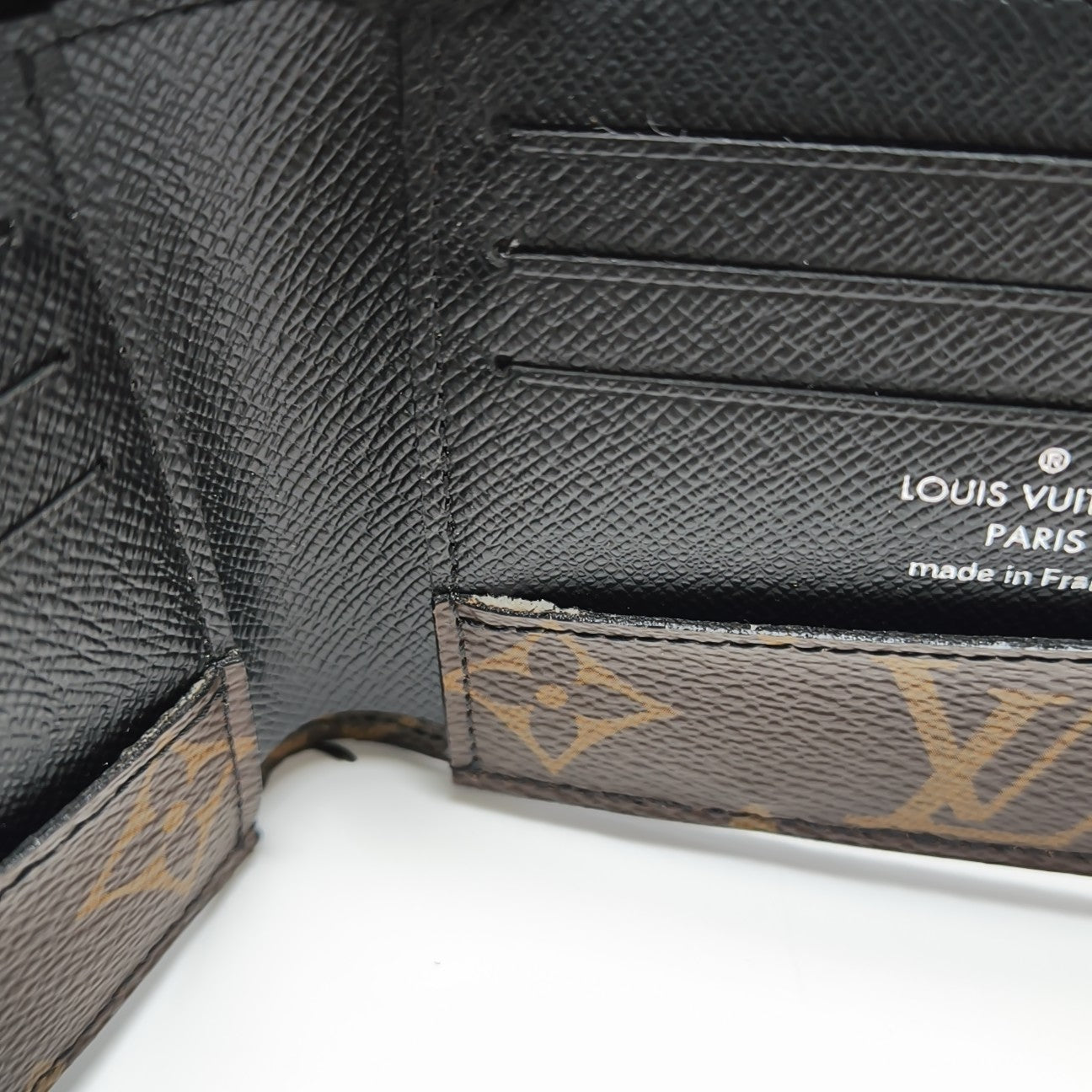 GASPAR Mini Monogram Coated Canvas Brown Wallet