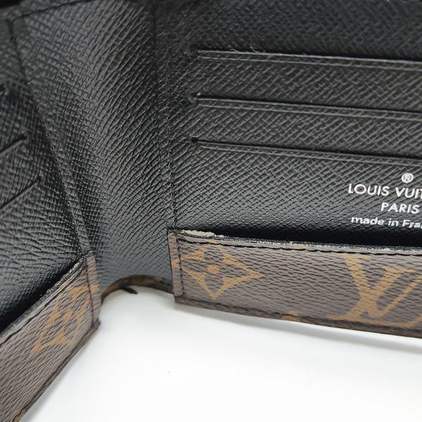 GASPAR Mini Monogram Coated Canvas Brown Wallet