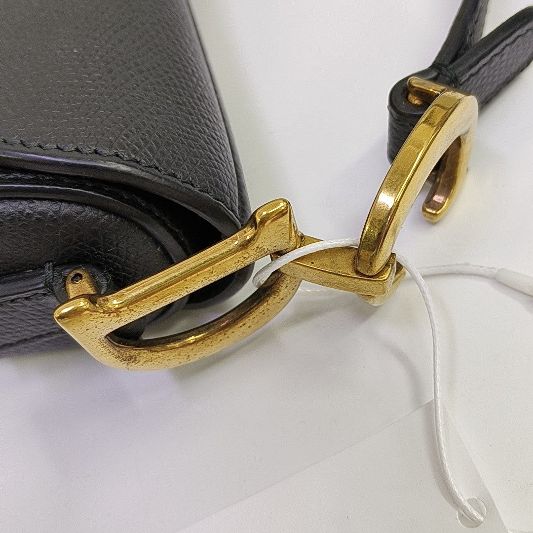 Saddle Mini Calfskin Black
