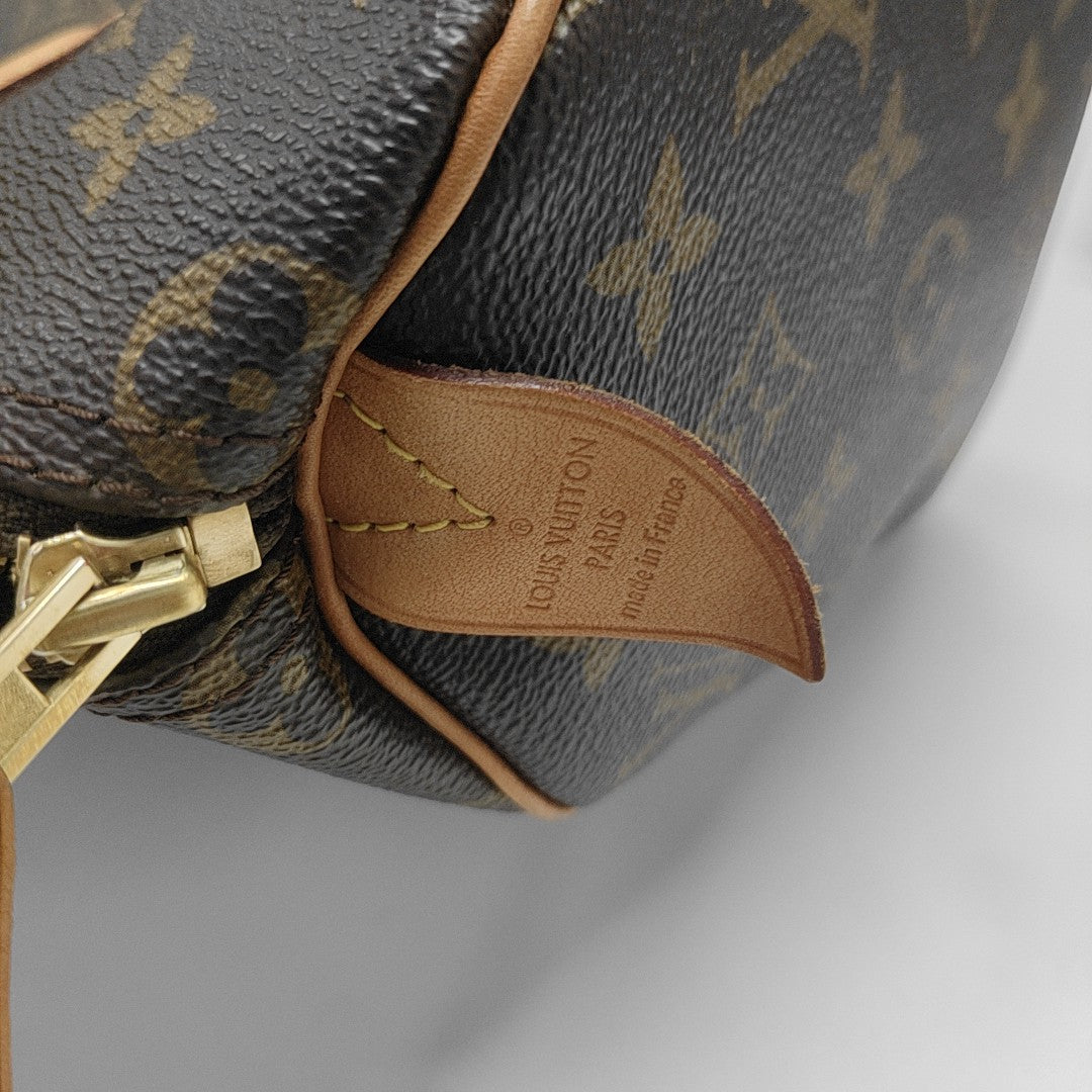 SPEEDY 25 Monogram Coated Canvas Brown