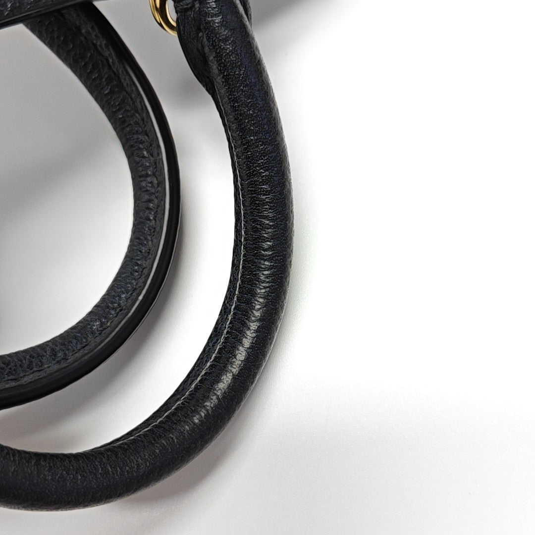 SAC PLAT Mini Monogram Calfskin Black