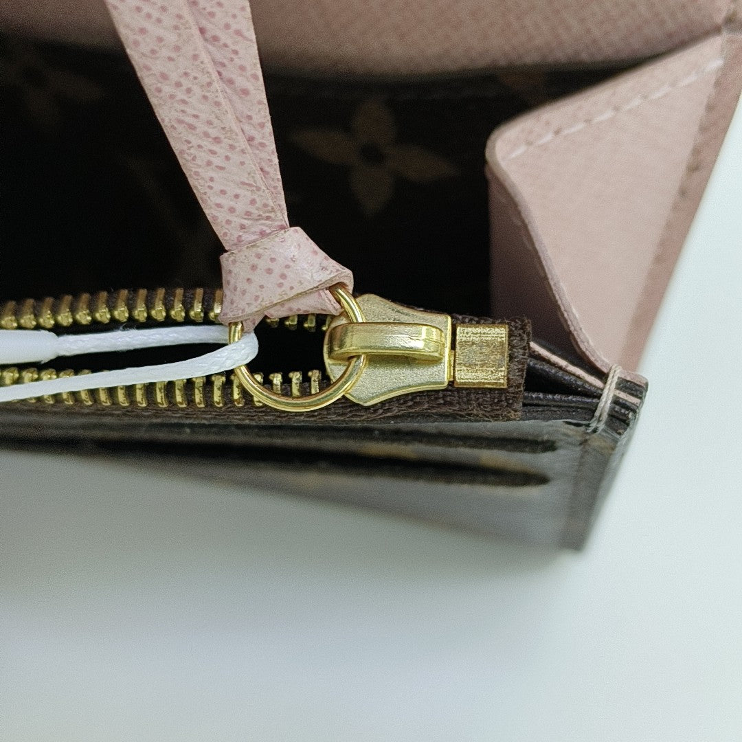 EMILIE Monogram Coated Canvas Brown Wallet