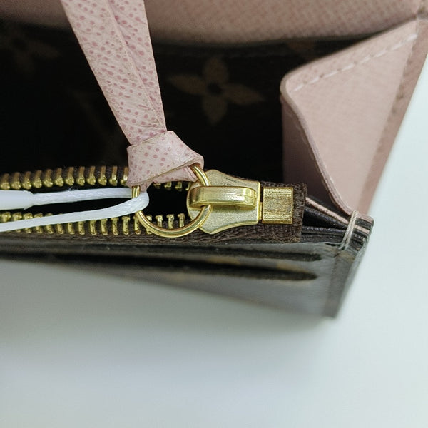 EMILIE Monogram Coated Canvas Brown Wallet