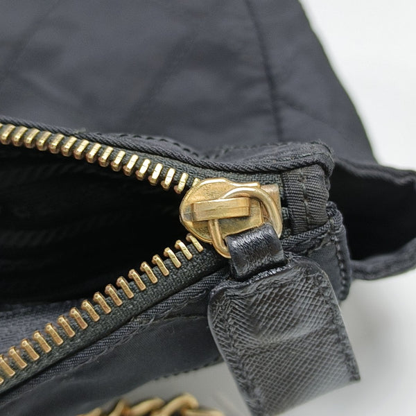 Nylon Quilted Nylon Black