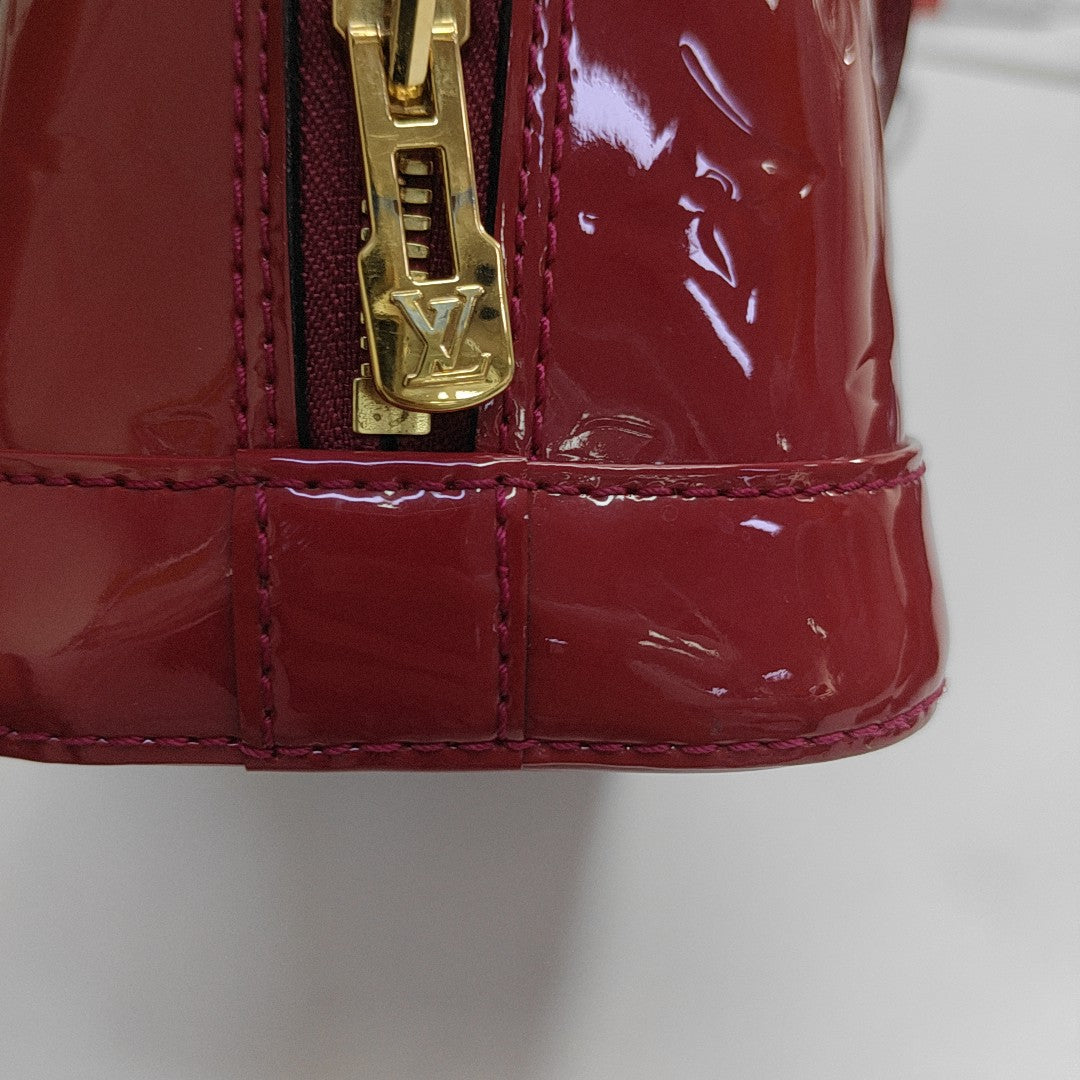 ALMA BB Monogram Patent Leather Red