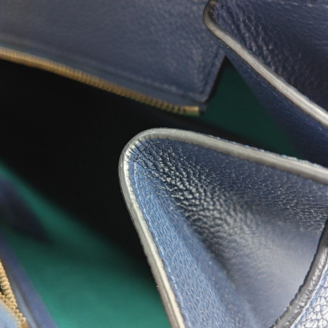 Calfskin Shoulder Bag Blue