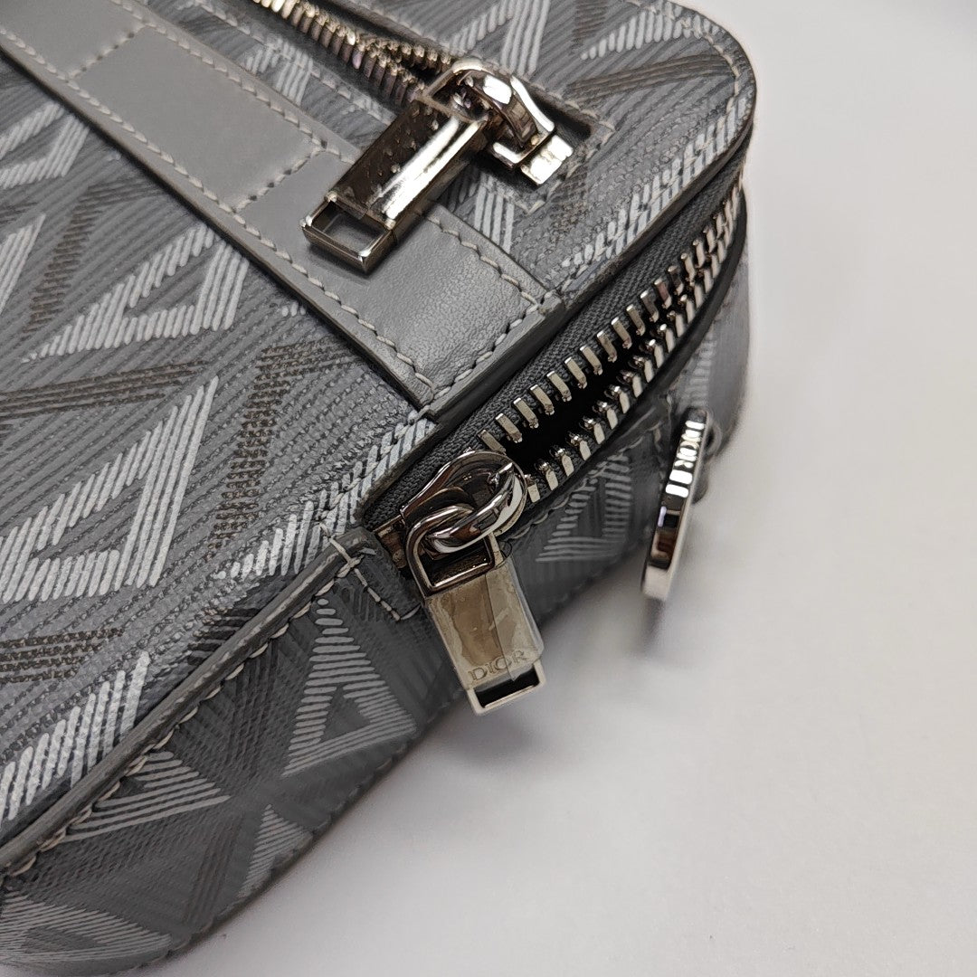 Coated Canvas Shoulder Bag Gray