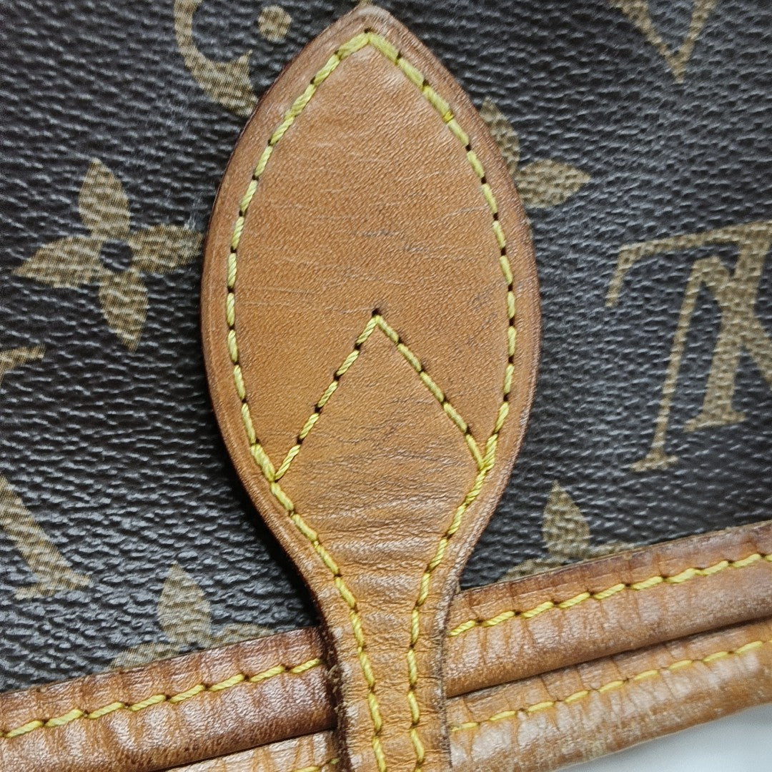 NEVERFULL MM Monogram Coated Canvas Brown