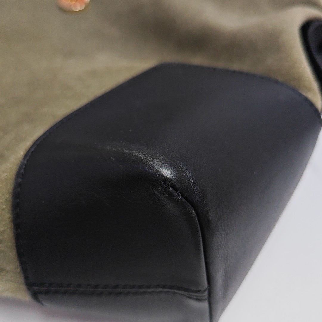 Suede Shoulder Bag Small Brown