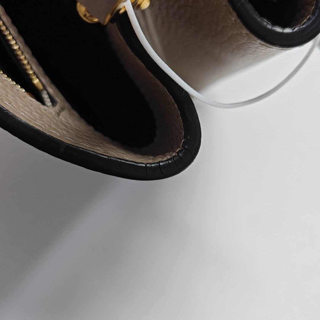 CAPUCINES MM Calfskin Gray