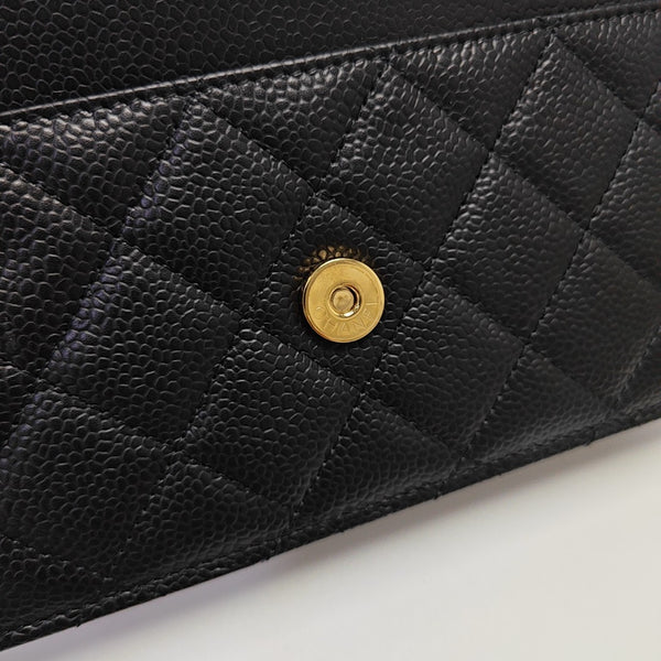 WOC Quilted Grained Calfskin Black