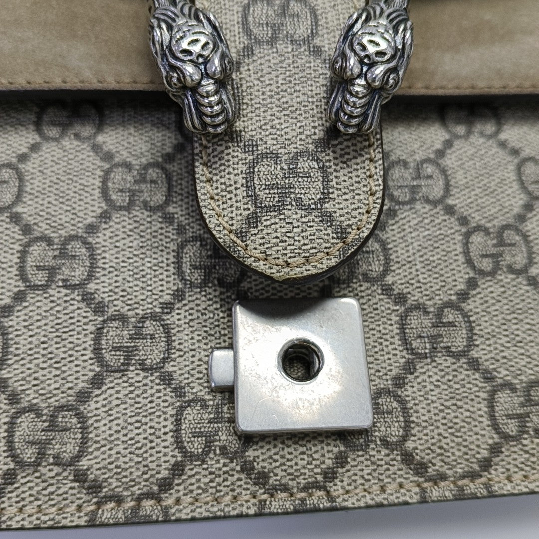 Dionysus Mini Monogram Coated Canvas Beige