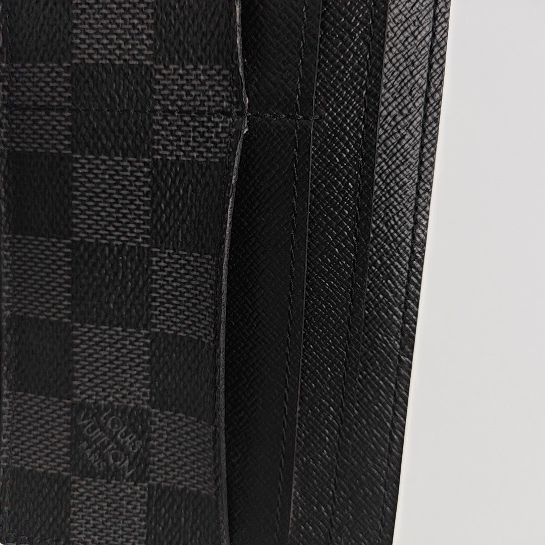DAMIER EBENE MM Damier Graphite Coated Canvas Gray Wallet