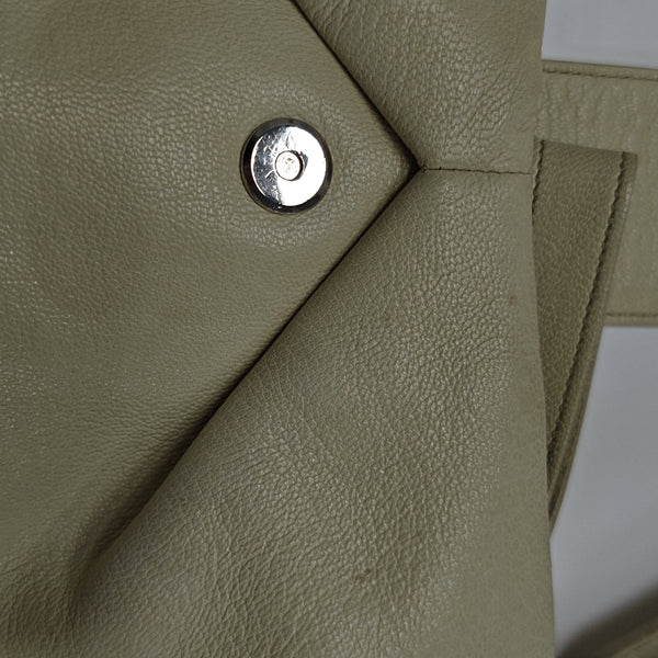 Lambskin Top Handle Bag Yellow