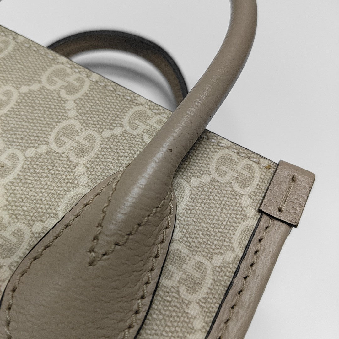 Retro Mini Monogram Coated Canvas Beige