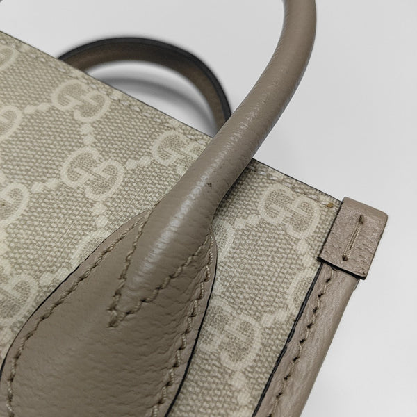 Retro Mini Monogram Coated Canvas Beige