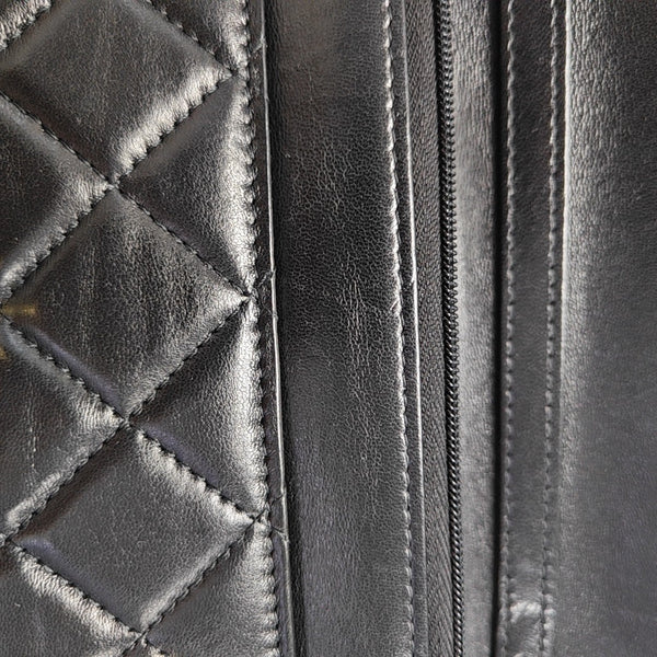 WOC Quilted Lambskin Black