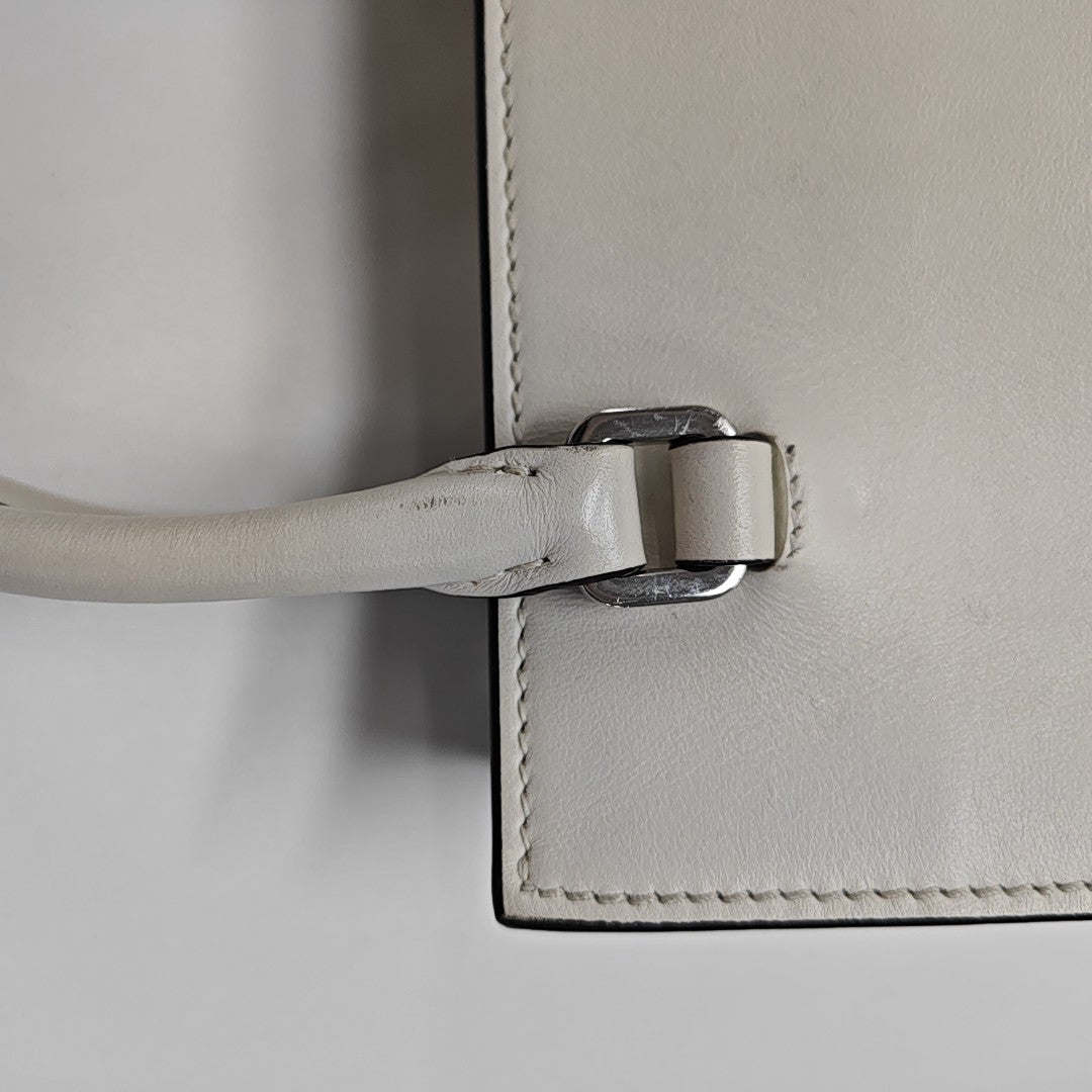 Calfskin Shoulder Bag White