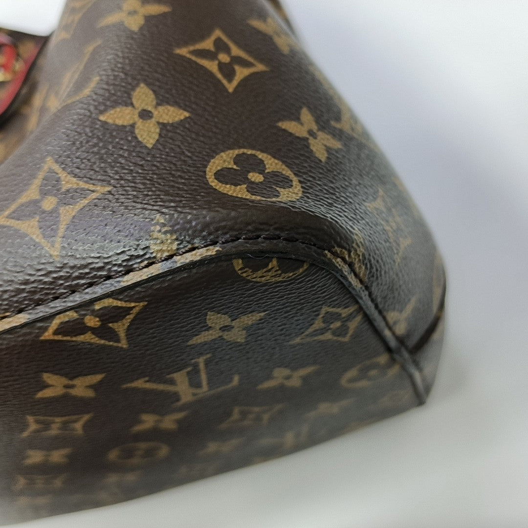NÉONOÉ MM Monogram Coated Canvas Brown