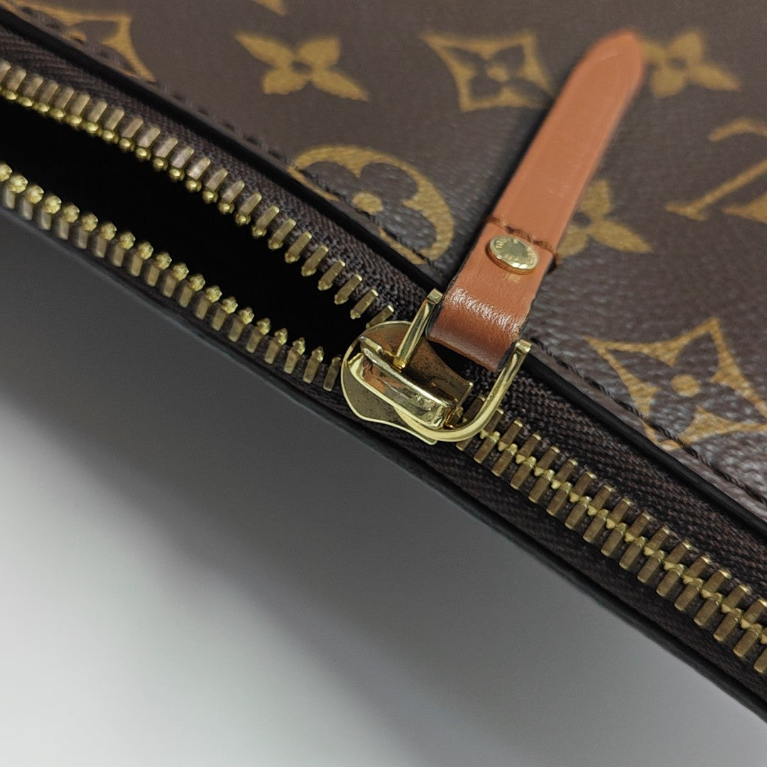 LOOP HOBO Monogram Coated Canvas Brown