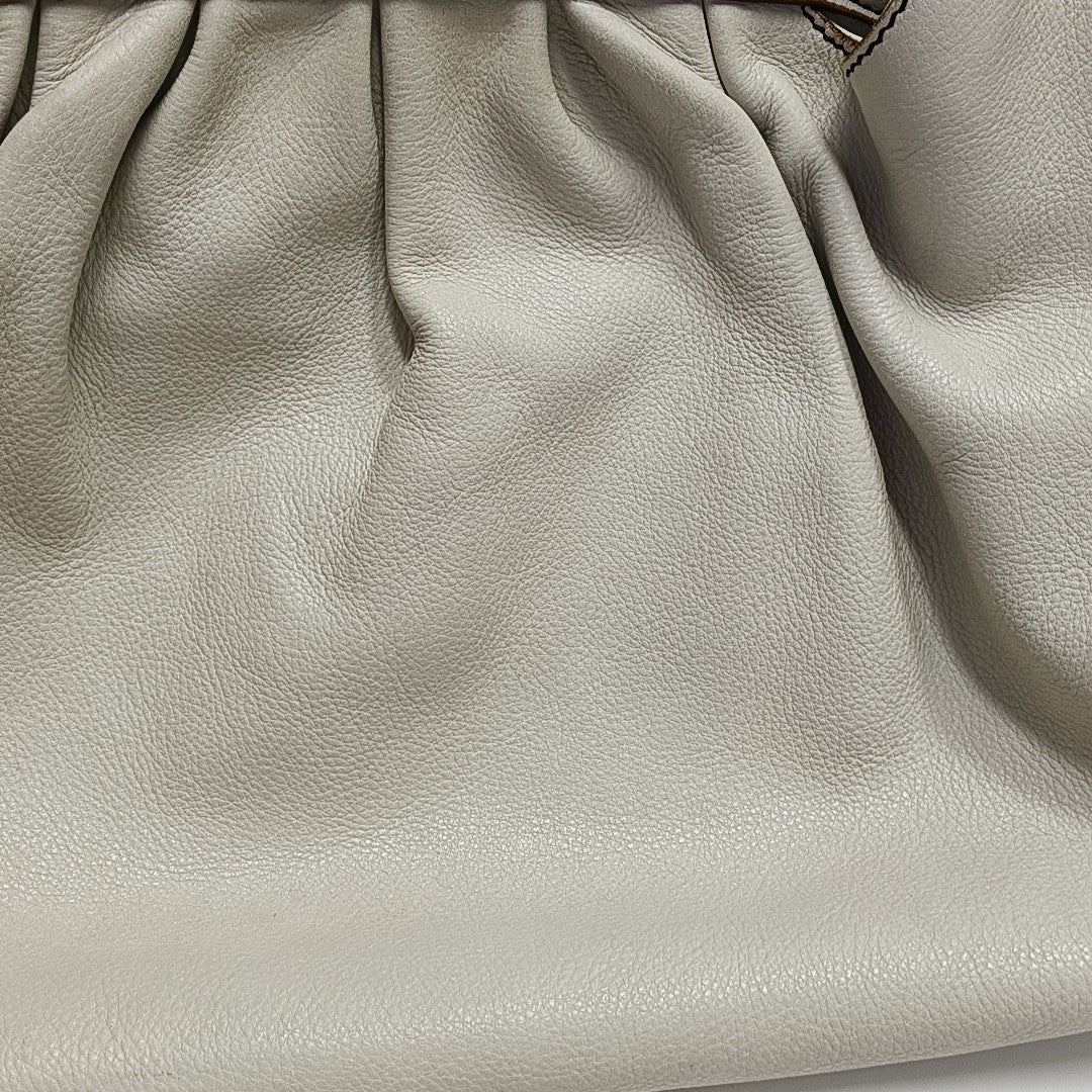 Calfskin Top Handle Bag White