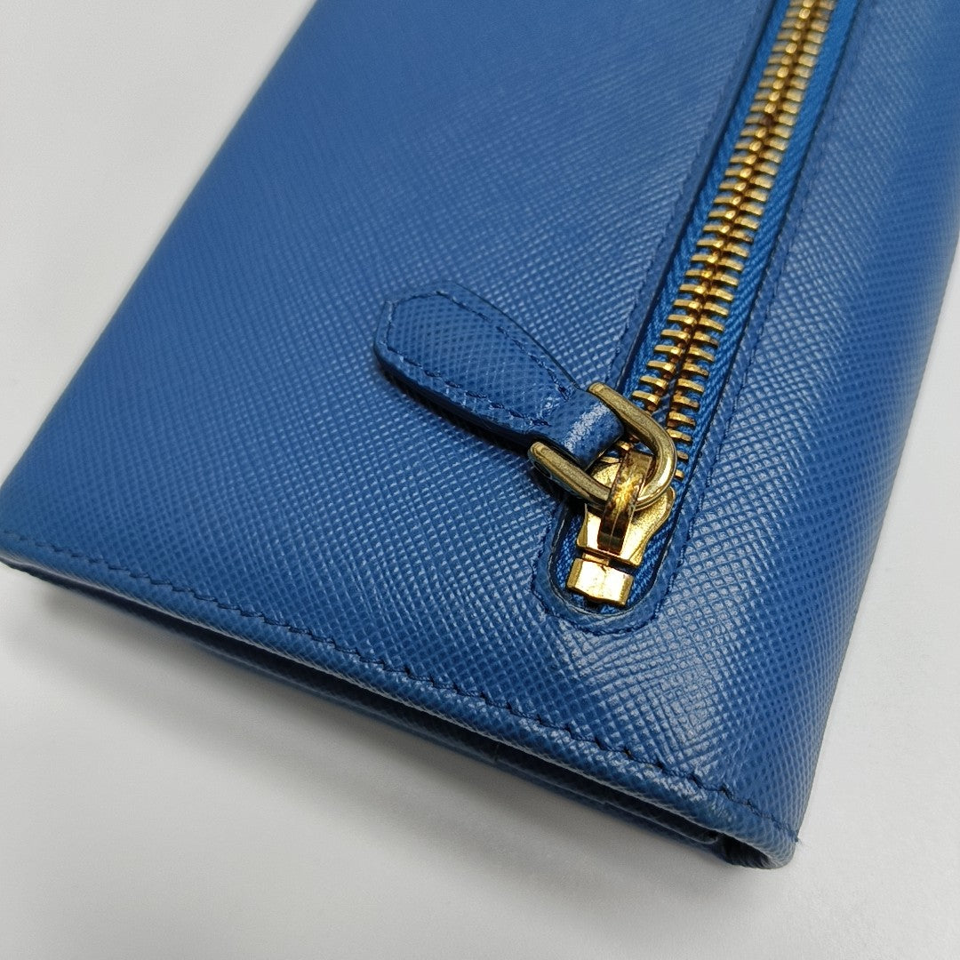 Leather Wallet Blue
