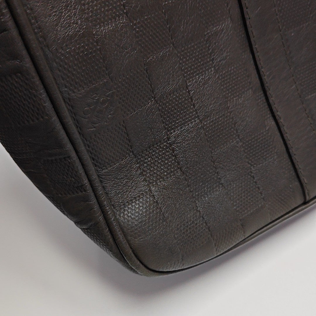 TADAO PM Damier Ebene Calfskin Brown