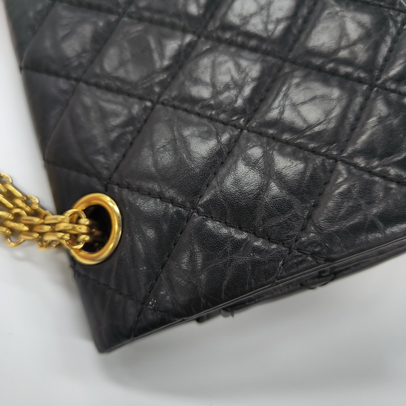 2.55 227 (jumbo) Quilted Calfskin Black
