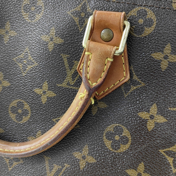 SPEEDY 30 Monogram Coated Canvas Brown
