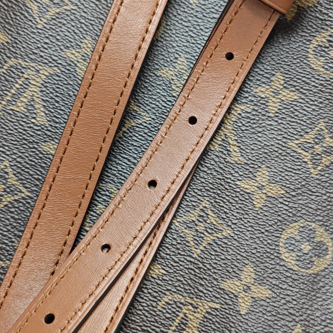 LOOP HOBO Monogram Coated Canvas Brown
