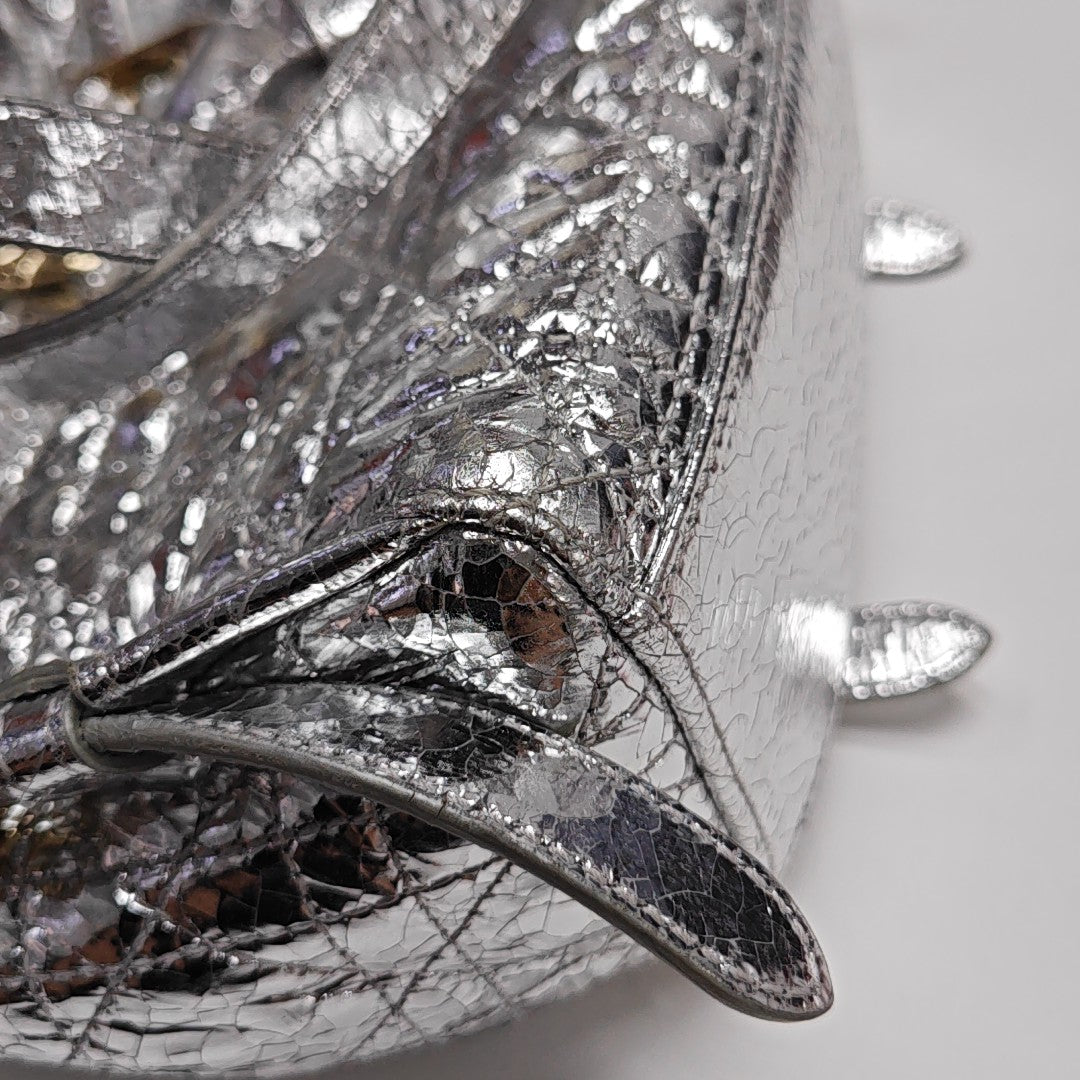 Stardust Small Cannage Calfskin Silver