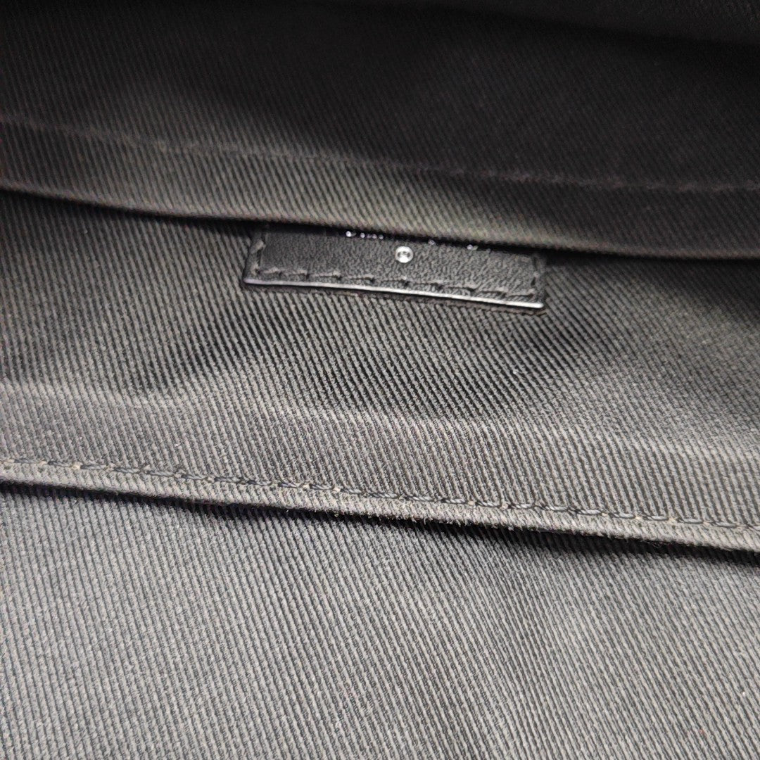 DISTRICT MM Monogram Coated Canvas Black