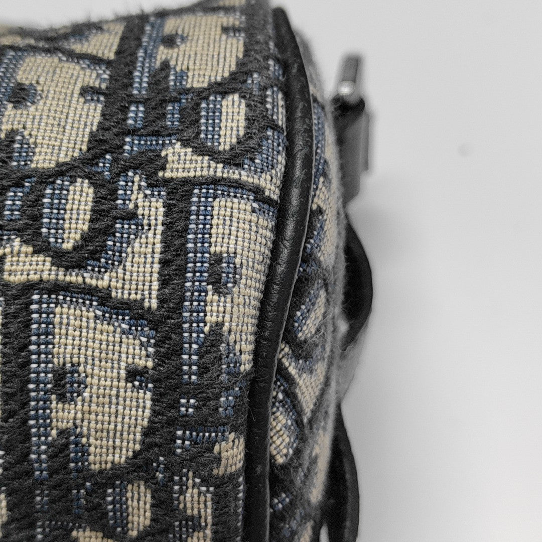Oblique Canvas Shoulder Bag Beige